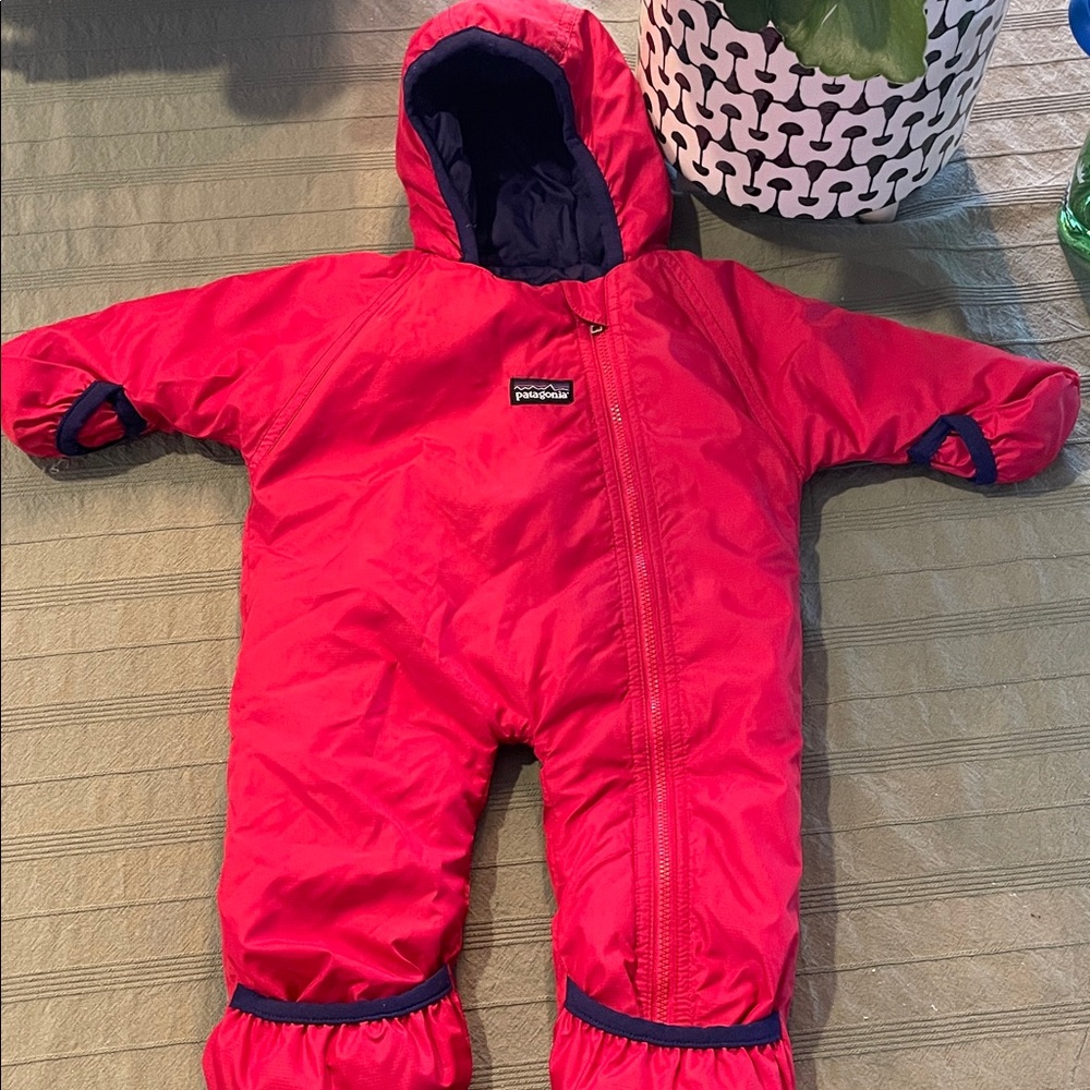 Patagonia Bright Red Infant Snowsuit